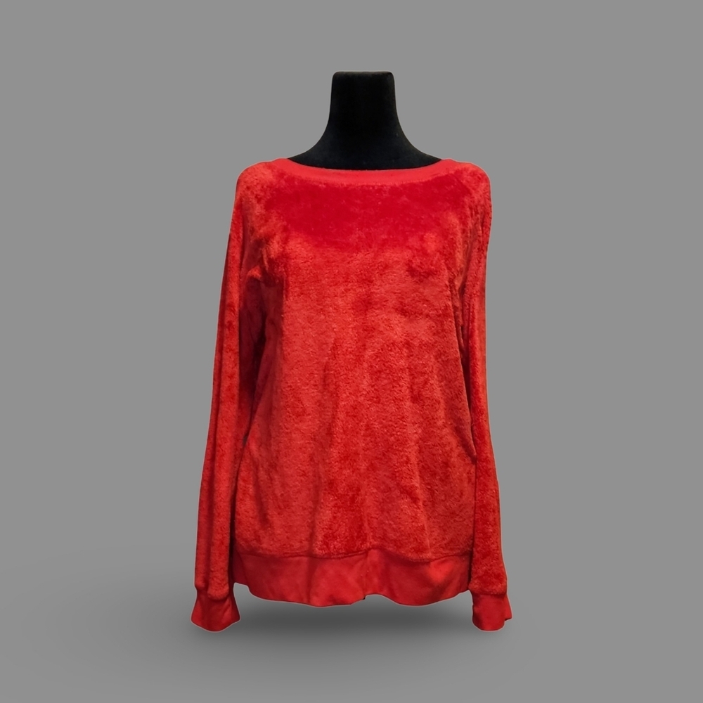 Faded Glory Plush Red Sleepwear Top 2X Plus Size Women's 100% Polyester Fluffy❥❥